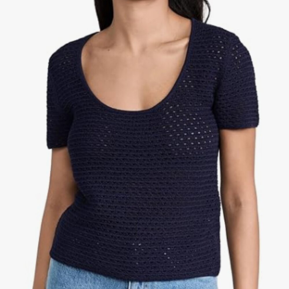 Vince Women's Textured Scoop Neck Sweater Size S NWOT